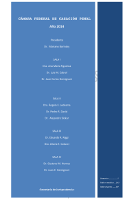 CÁMARA FEDERAL DE CASACIÓN PENAL Año 2014