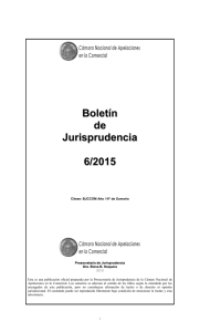 Boletín de Jurisprudencia 6/2015
