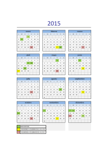 calendario de reuniones 2015