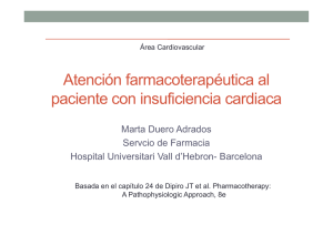 Atención farmacoterapéutica al paciente con insuficiencia cardiaca