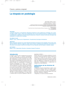 La biopsia en podología - Clinica del Pie Embajadores