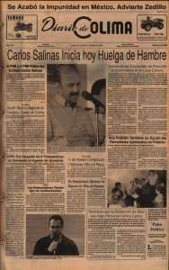 Carlos Salinas Inicia hoy Huelga de Hambre