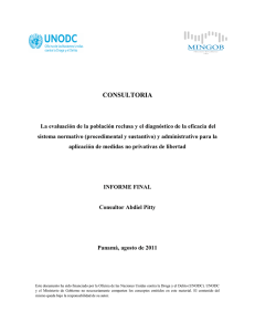 Informe sobre medidas no privativas de la libertad. UNODC