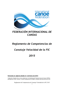 FEDERACIÓN INTERNACIONAL DE CANOAS Reglamento de