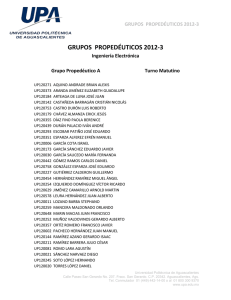 grupos propedéuticos 2012-3 - Universidad Politécnica de