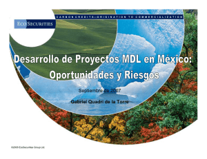 Desarrollo de proyectos MDL en Mexico