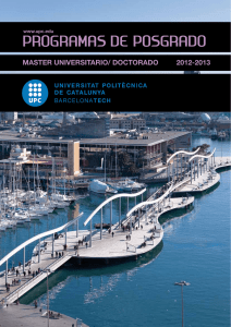 programas de posgrado - Universitat Politècnica de Catalunya