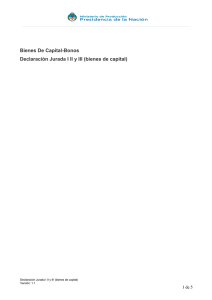Bienes De Capital-Bonos Declaración Jurada I II y III (bienes de