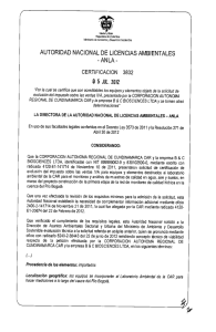 AUTORIDAD NACIONAL DE LICENCIAS AMBIENTALES - ANLA