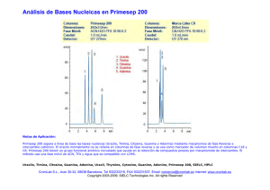 Análisis de Bases Nucleicas en Primesep 200