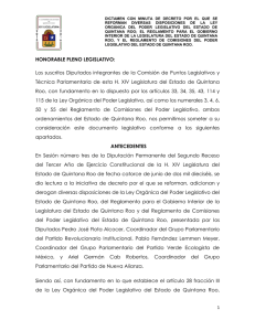Documento - Poder Legislativo del Estado de Quintana Roo