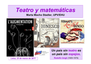 Teatro y matemáticas