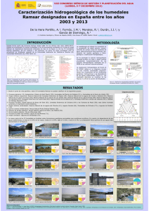 Caracterización hidrogeológica de los humedales Ramsar