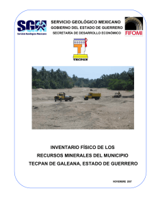 inventario físico de los recursos minerales del municipio tecpan de