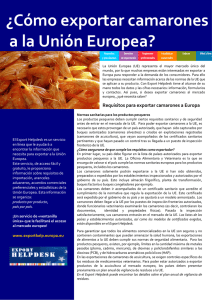 Cómo exportar camarones a la Unión Europea