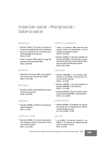Inserción social - Marginación - Salario social