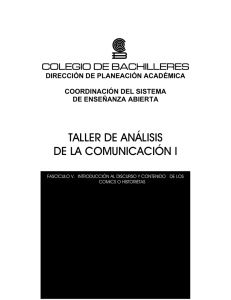 TALLER DE ANÁLISIS DE LA COMUNICACIÓN I
