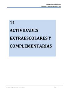 Actividades complementarias y extraescolares