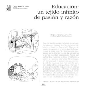Educación: un tejido infinito de pasión y razón