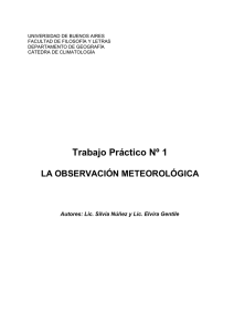 la observacion meteorologica - Facultad de Filosofía y Letras