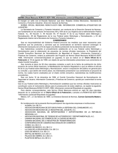 NOM-015-SCFI-1998 - Corporación RC Internacional, SA de CV
