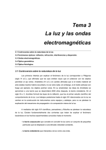 Tema 3 La luz y las ondas electromagnéticas