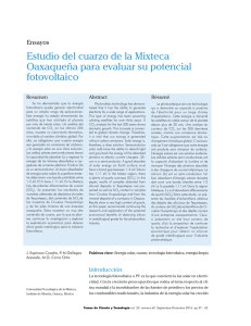 Estudio del cuarzo de la Mixteca Oaxaqueña para evaluar su