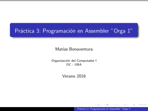 Práctica 3: Programación en Assembler "Orga 1"