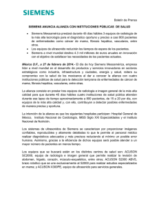 Boletín de Prensa SIEMENS ANUNCIA ALIANZA CON
