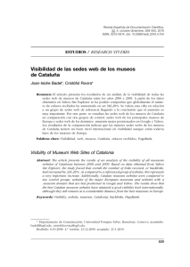 Visibilidad de las sedes web de los museos de Cataluña