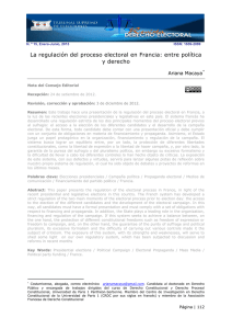 La regulación del proceso electoral en Francia: entre política y