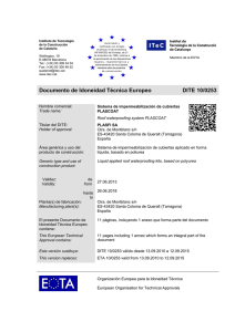 Documento de Idoneidad Técnica Europeo DITE 10/0253