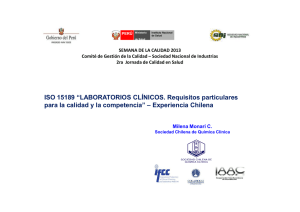 ISO 15189 - Instituto Nacional de Salud