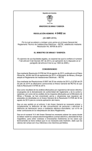 Resolución 40492 - Ministerio de Minas y Energía