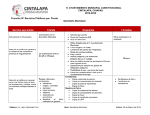 Secretaría Municipal - H. Ayuntamiento de Cintalapa, Chiapas