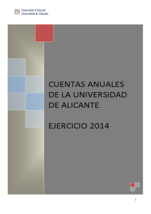 Cuentas anuales UA ejercicio 2014