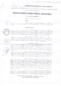 Resolucion Directoral Regional Nº 1073-2016
