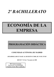 2º bachillerato economía de la empresa programación didáctica