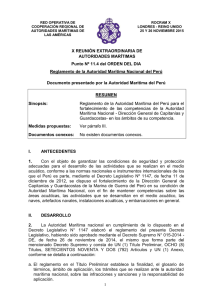 Reglamento de la Autoridad Marítima Nacional del Perú