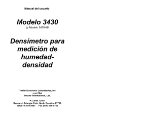 Manual del Usuario - Model 3430 Densimetro