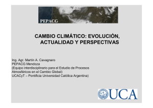 CAMBIO CLIMÁTICO: EVOLUCIÓN, ACTUALIDAD Y PERSPECTIVAS