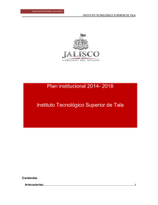Plan institucional 2014- 2018 Instituto Tecnológico Superior de Tala