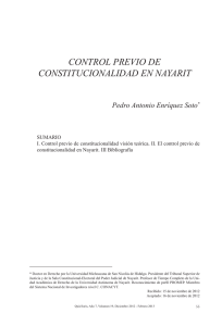 CONTROL PREVIO DE CONSTITUCIONALIDAD EN NAYARIT
