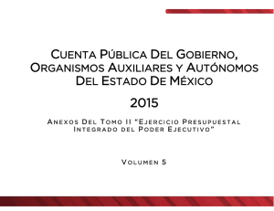 cuenta pública del gobierno, organismos auxiliares y autónomos del