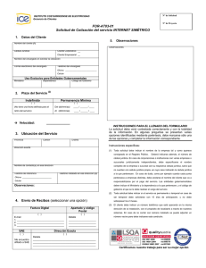 Solicitud de Cotización del servicio INTERNET SIMÉTRICO