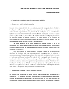 La formación de investigadores como quehacer artesanal. Ricardo