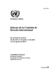 Informe de la Comisión de Derecho Internacional
