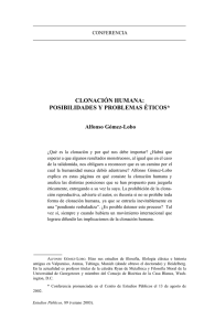 clonación humana: posibilidades y problemas éticos