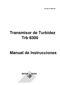 Manual de Instrucciones Transmisor de Turbidez