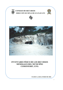inventario físico de los recursos minerales del municipio comonfort